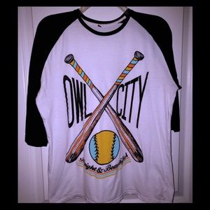 Owl city baseball top